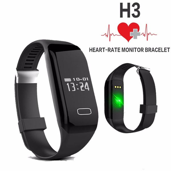 

горячая группа здоровья смарт браслет h3 wristband heart rate monitor bluetooth 4.0 шагомер спорт фитнес tracker smartband для ios и android