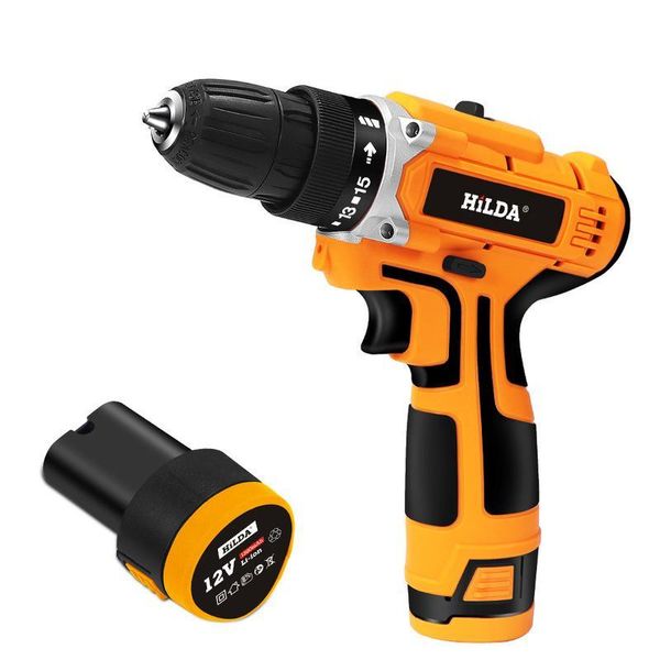 

hilda 12v electric cordless screwdriver drill strong torque electric drilling machine mini hand drill wireless power tool