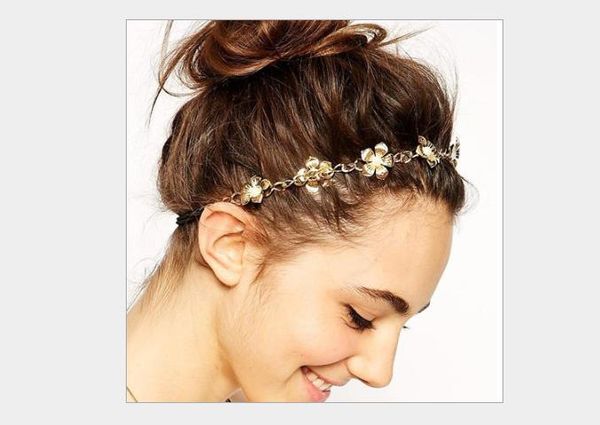 2019 Jewelry Korean Version Of Female Pearl Floret Blonde Hair