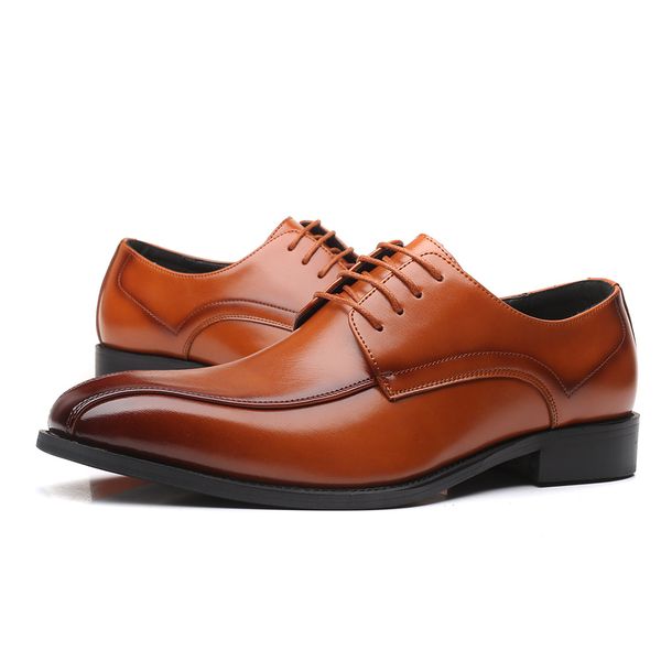

large size men shoes lace up dress shoes business life footwear for man interview oxford officer flats zy6404263911, Black