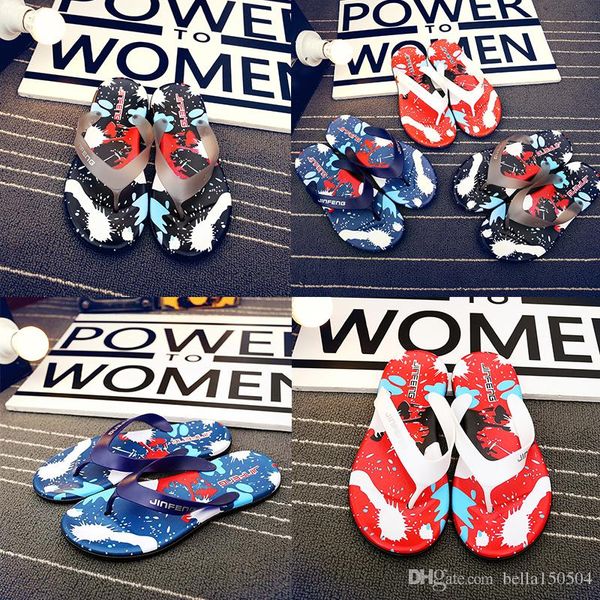 

new fashion men's casual flip-flops in summer flip-flops beach slippers shoes reef sandals colorful non-slip eva massage slipper, Black