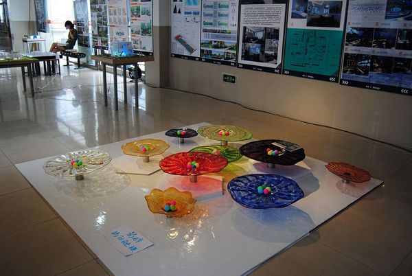 2019 Blown Modern Decorative Glass Wall Plates Fancy Led