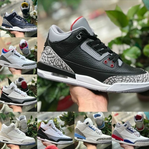 

2019 new 3s pure white 3 mens basketball shoes new as nrg seoul tinker katrina jth throw linell chicago og bred black cement sneakers