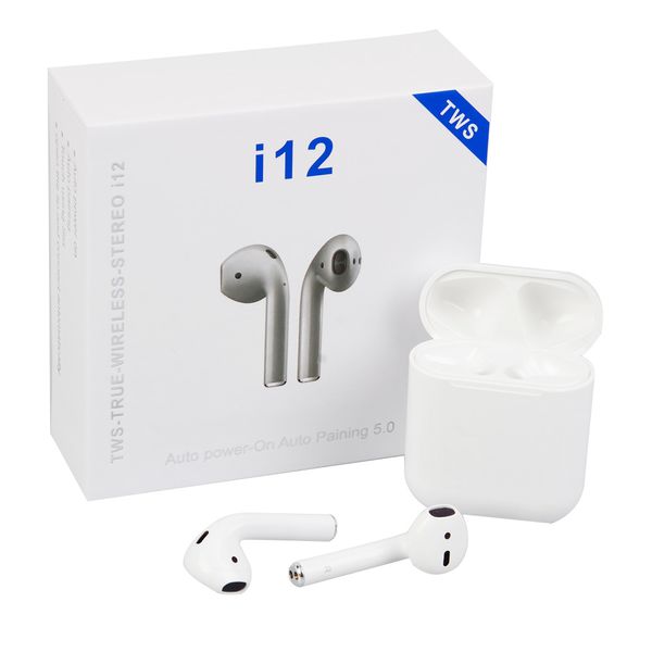 

i12 TWS Touch Wireless Earbuds Double V5.0 Bluetooth Headphones ture stereo Earphones wireless headset earbuds with touch control SIRI DHL