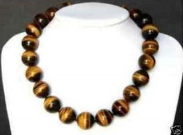 

jewelry beautiful 12mm african roar tiger's eye round beads necklace 17, Silver