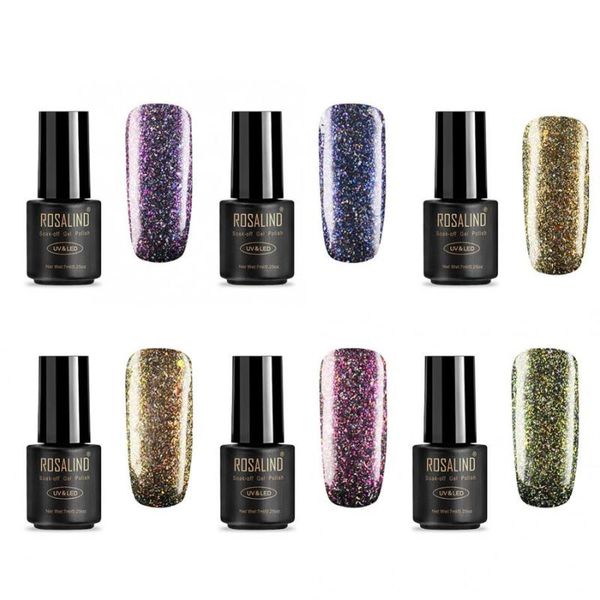 

nail polish 6 colors 7ml glitter shine nail art polish diy uv gel varnish manicure tool art
