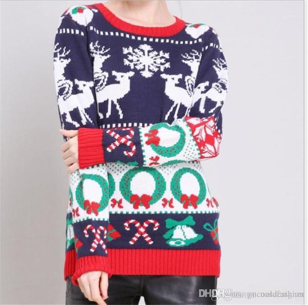 

neck casul digital printed clothing autumn womens designer sweaters fashion crew, White;black