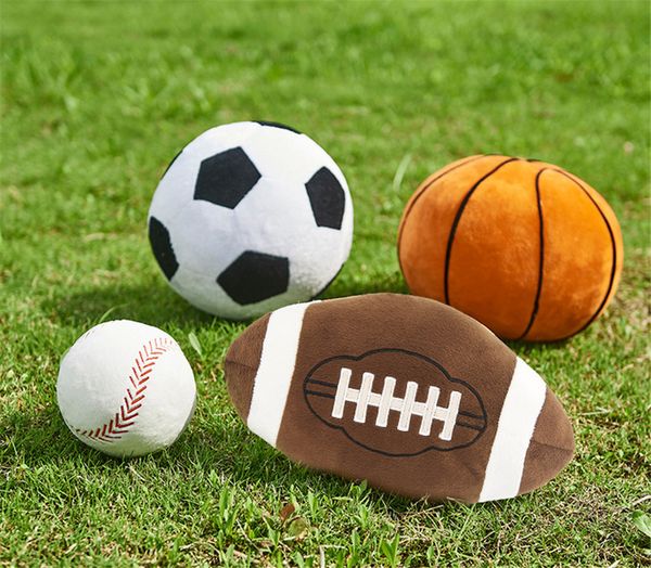 

pet plush ball toys super cute rainbow ball toy football baseball tennis for dog cat movement training dhl shipping
