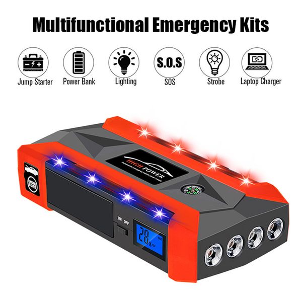 

selling 2019 products 20000mah 12v lcd 4 usb car jump starter pack charger battery power bank