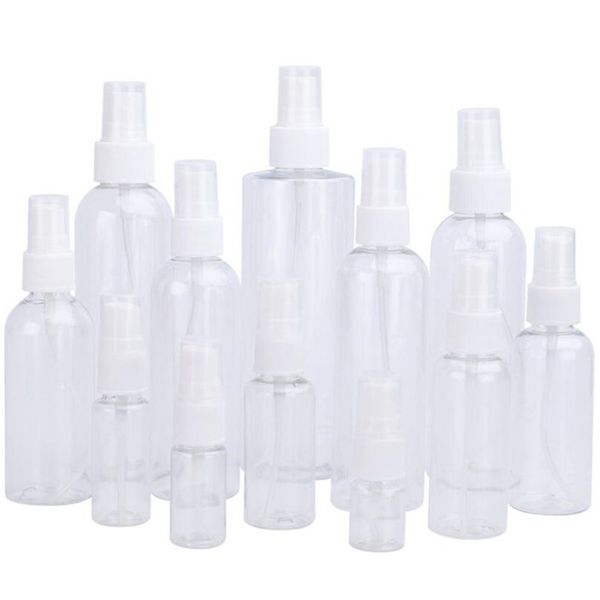 10 ml, 20 ml, 30 ml, 50 ml, 60 ml, 100 ml, nachfüllbar, Kunststoff-Parfümflasche mit feinem Nebel, Make-up, klare leere Sprühflaschen, kosmetischer PET-Behälter