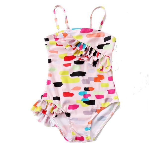 

2018 baby girls swimwear one piece swimsuit children's swimwear flamingo kid summer sport bathing suit cc871