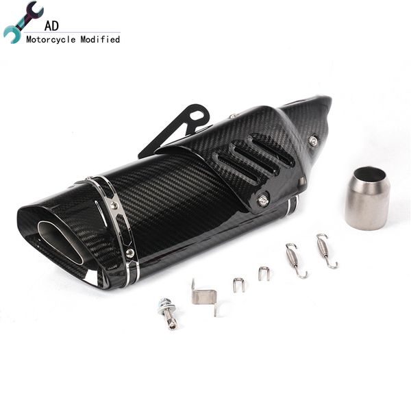 

motorcycle carbon fiber exhaust muffler motor parts for zx-10r ninja 1000 gsx s-1000 accessories motorbike escape