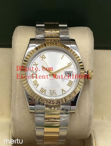 

8 new sell watches 36 mm 126233 278273 178278 126203 two tone gold date roman dial asian 2813 automatic movement watc, Slivery;brown