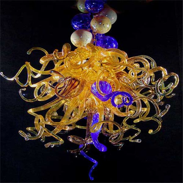 

modern flower design classical silver plating ceiling lamp customized colored hand blown glass ceiling lights for restaurant home decor
