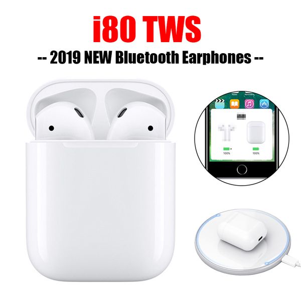 

i80 tws 1:1 air 2 separate use wireless earphone qi wireless charging earphones