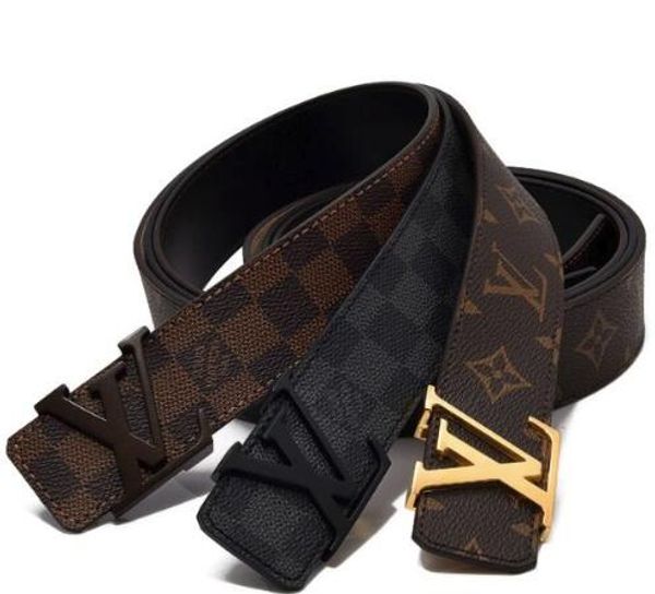 

new fashion mens business belts luxury ceinture metal smooth buckle genuine leather belts for men waist belt ing, Black;brown