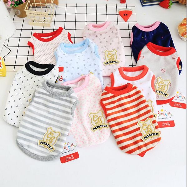 

5pcs/lot mini cat dog vest newborn puppy tiny clothes soft pet milk dog shirt vest costume xxs xs for teacup poodle