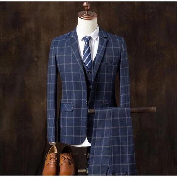 

2020 трехкомпонентной groom костюмов свадебной одежды плед отворот groom костюм выполненных на заказ свадебные смокинги, Black;gray