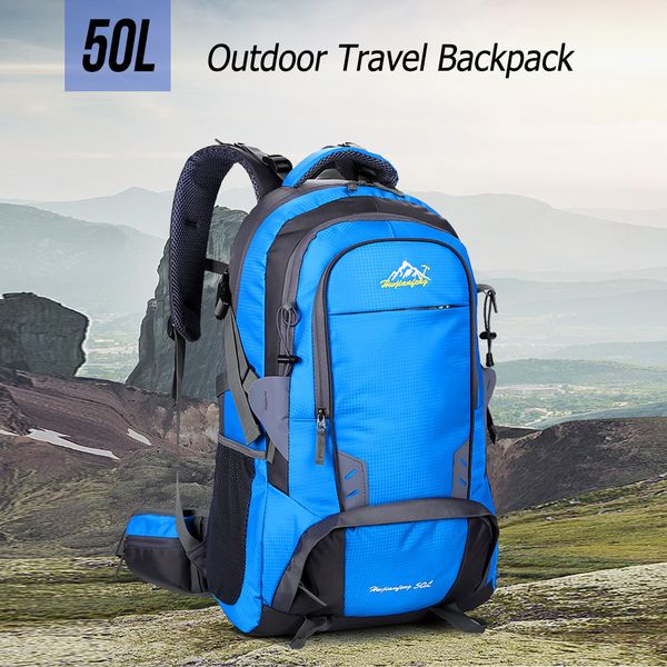 

professional 50l water resistant backpack outdoor sports travel lapdaypack camping climbing hiking backpack 6 colors