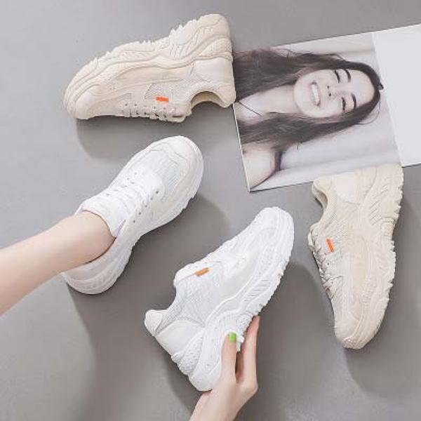 

12019 season increase sneakers woman joker dad shoe woman small white shoes student ulzzang shoe, Black