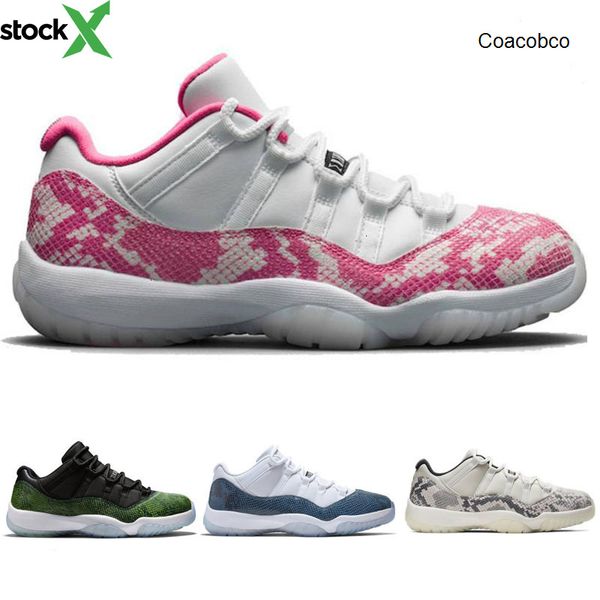 

snakeskin 11s navy pink white 11 low 2020 new mens women sneakers trainers retro jordon basketball sports shoes size 36-47
