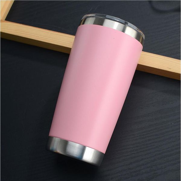 

20oz tumbler double wall wine glass stainless steel thermal coffee cup beer cups with seal lid straight mugs with sea shipping cca12213