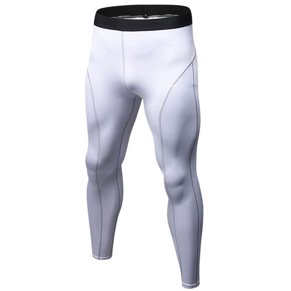 

men compression pants joggers skinny leggings long pants mens sweatpants tights breathable quick dry man pants mma trousers, Black