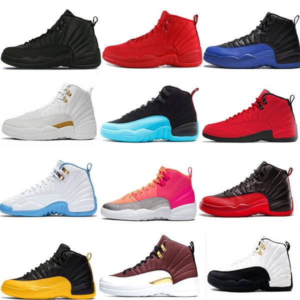 

New 12 12s Winterized WNTR Basketball Shoes for men taxi playoffs Blue gym red black white mens sports sneakers shoes