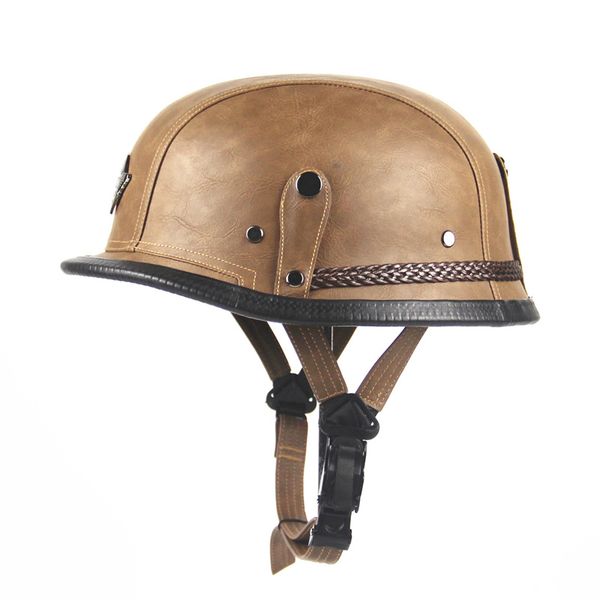 

vintage open face half leather helmet moto motorcycle helmets motorcycle motorbike