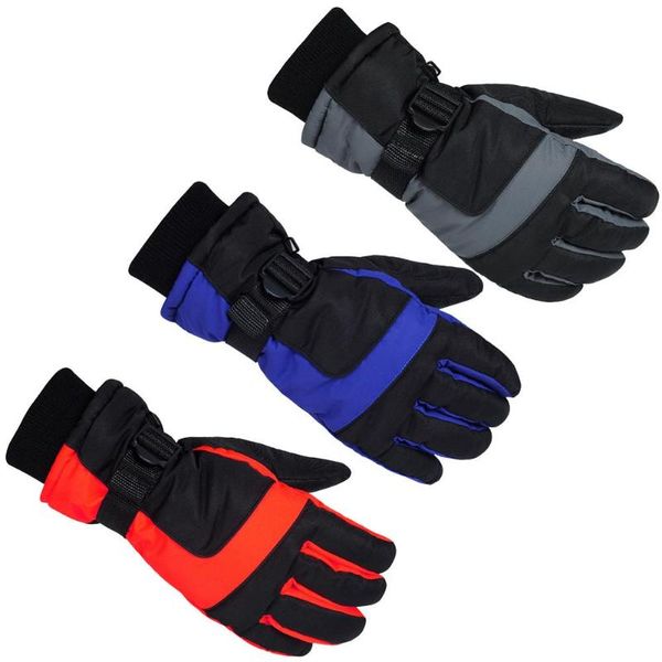 

windproof winter motorcycle riding fleece gloves men cycling skiing gloves, Black