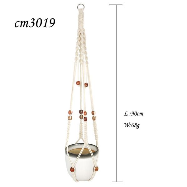 

macrame flower pot woven basket net bag long plant fresh home garden woven hanging basket boho decor plant flower pot net bag