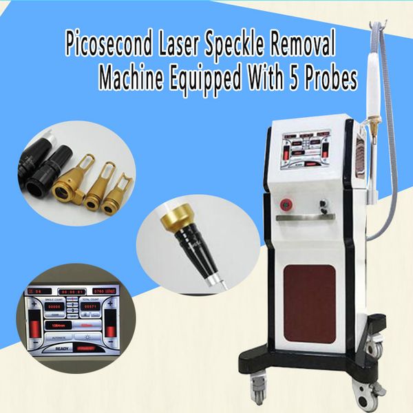 

high profile version pico laser portable q switch nd yag haser removal scars tattoo remove picosecond machine equipped with 5 probes ce, Black