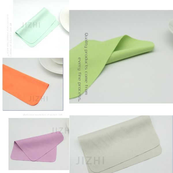 

6qsxf encrypted and thickened suede high-end glasses cleaning glasses cloth lens cleaning cloth cyan-green light purple orange gray rice a t
