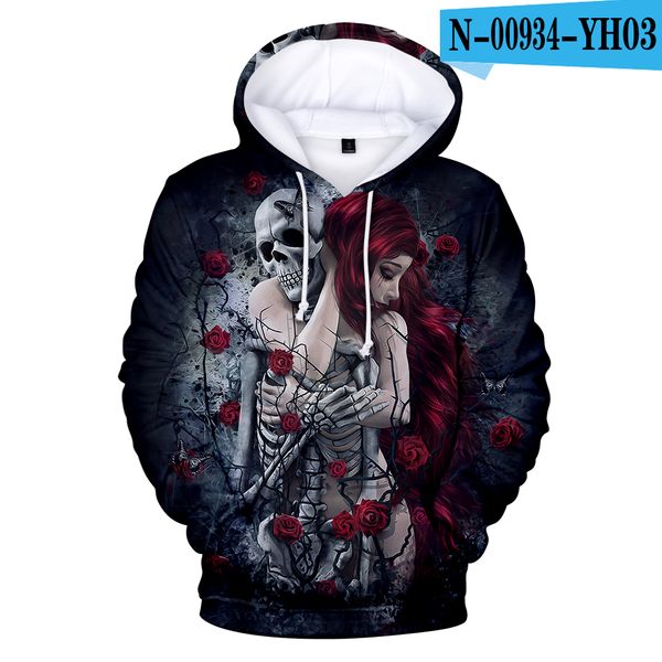 

new 3d skull hoodies fire burning fire hoodie children hip hop soul pullovers spring autumn casual hooded hooilgan, Black