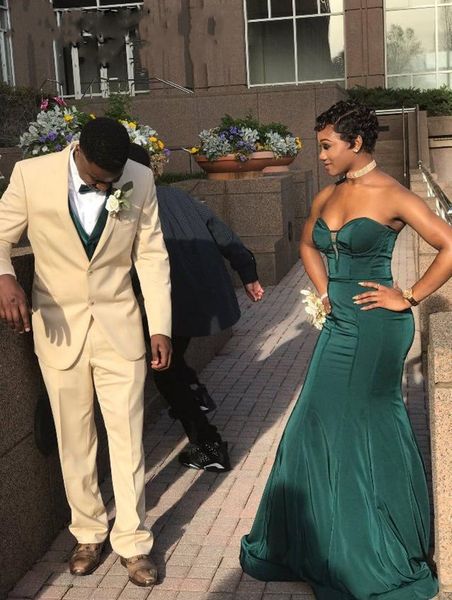 

mermaid evening dresses sweetheart zipper back long sweep train plus size formal prom party dress for women, Black;red