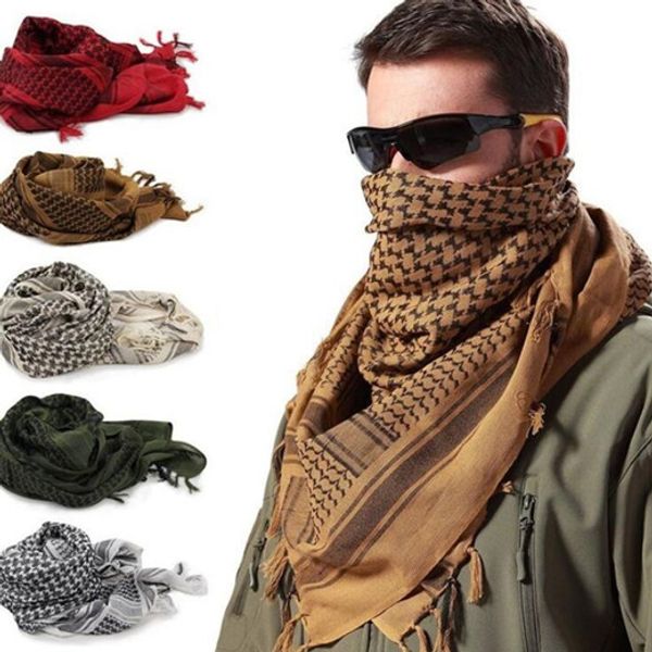 

военных menscarves арабского tactical пустыни армия keffiyeh шарф шаль охота пейнтбол платок сетка сторона пустыни банданы 100 * 100см lxl11, Blue;gray