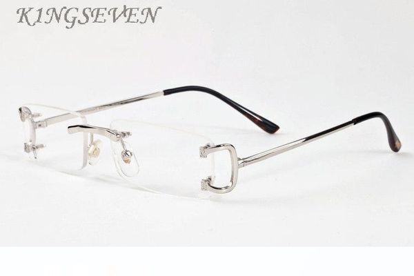 

лучшие качества rimless солнцезащитные очки женщины конструктор ретро буффало sunglasses классический женский gradient вс стекла мужчины vin, White;black