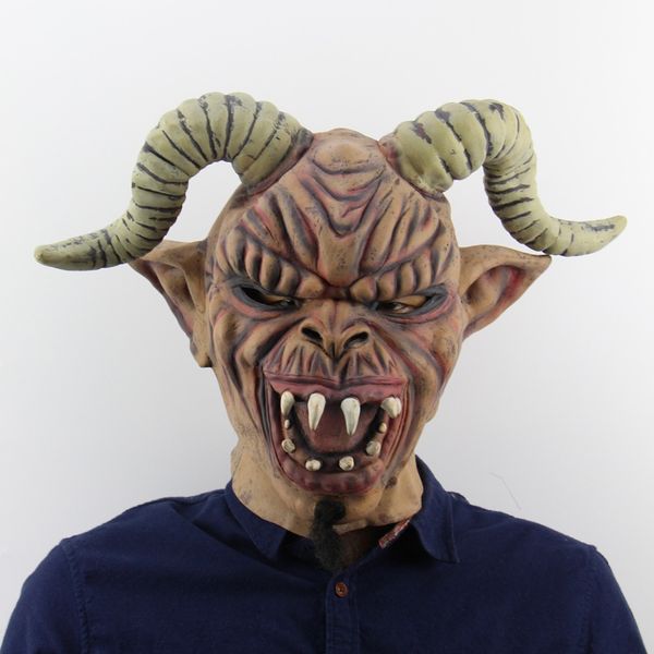 

new halloween party supplies halloween horn monster april fools' day mask masquerade cosplay bar costume size high quality, Black;red