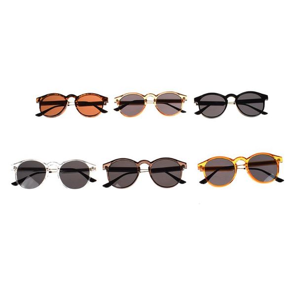 

sunglasses 2021 fashion arrival round retro men women vintage coating mirrored driver goggles, White;black