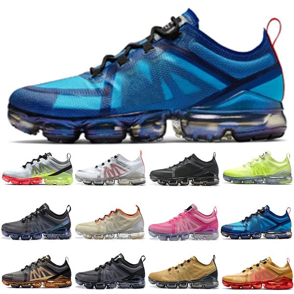 

nike air vapormax 2019 мужчины женщины кроссовки тройной черный серебряный вольт королевский синий золотой красный серый розовый светлый то, White;red