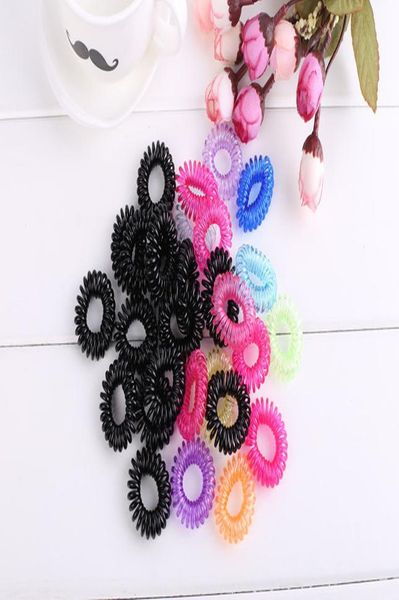 

yellow spiral ties elastics hair band assorted colors kids girls baby legami di capelli con le palle all'estremit sweet07 kywqi