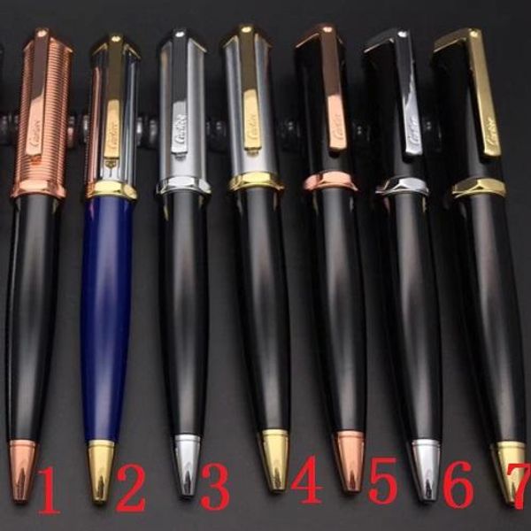 

luxury pen with blue stone famous ballpoint pen , fasion ct brand office&school writing supplier santos-dumont de collection pen, Blue;orange