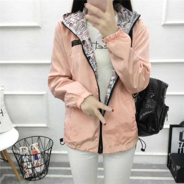 

nice spring women jackets women coats windbreaker sun protection ultra light thin summer clothing, Tan;black