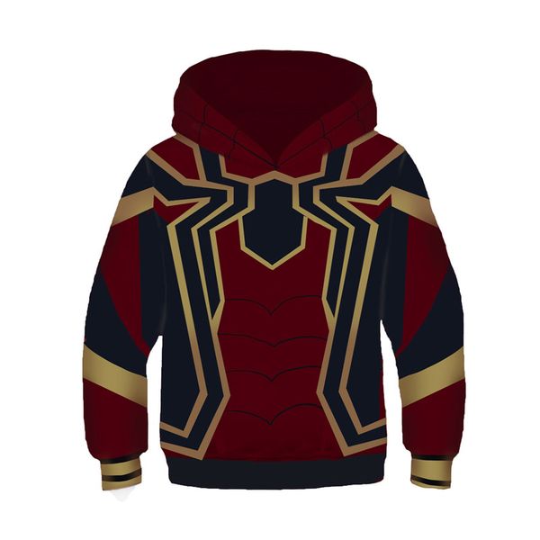 

sweatshirt coat boy girl clothes autumn winter hooded outerwear cartoon printing 2019 4-13 y child quality clothing, Black