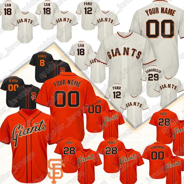 

Custom San Francisco Jerseys Giants 22 Clark 28 Posey 35 Brandon Crawford 40 Madison Bumgarner Jersey