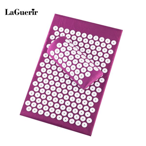 

massager (appro62*38cm)cushion massage mat acupressure relieve back body pain spike mat acupuncture massage yoga mat+pillow+bag c18122801