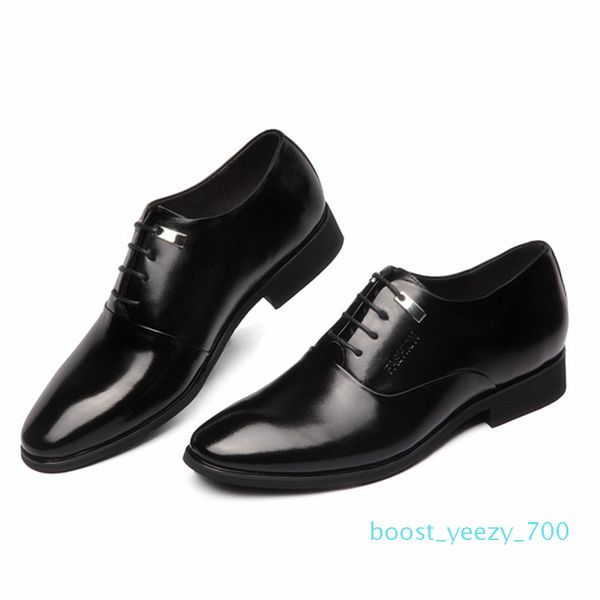 

shoes brand full grain leather business man dress shoes men retro genuine leather oxford shoes for men italian shoe b70, Black
