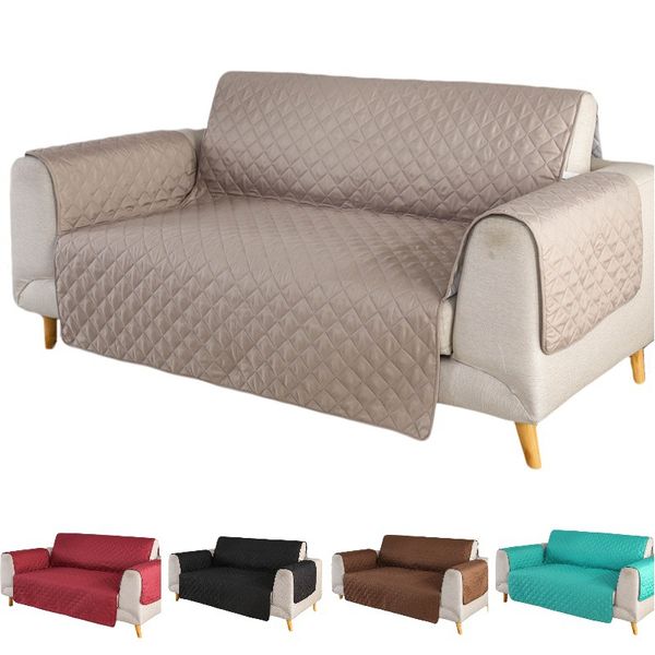 Solid Color Sofa Cover Washable Removable Towel Armrest Couch