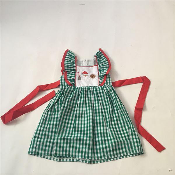

new arrival puresun fashion christmas baby girls green plaid dress party girls boutique, Red;yellow