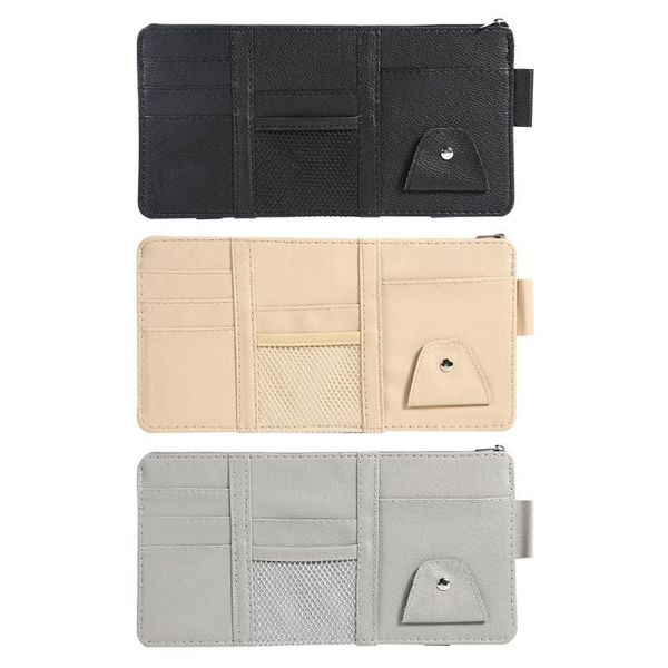

car interior products sun visor hanging bag car bill storage bag sunshade cover driving license storage consolidation